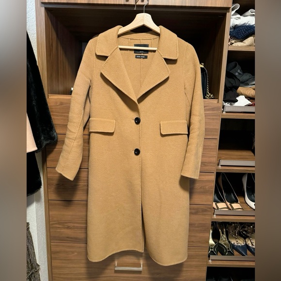 Jackets & Blazers - Korean Clothing- Tan Handmade Wool Coat